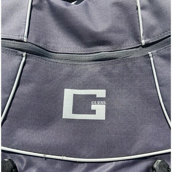 GUESS Laptop Commuter Business Overnight School Messenger Bag Gray Nylon - Picture 3 of 6